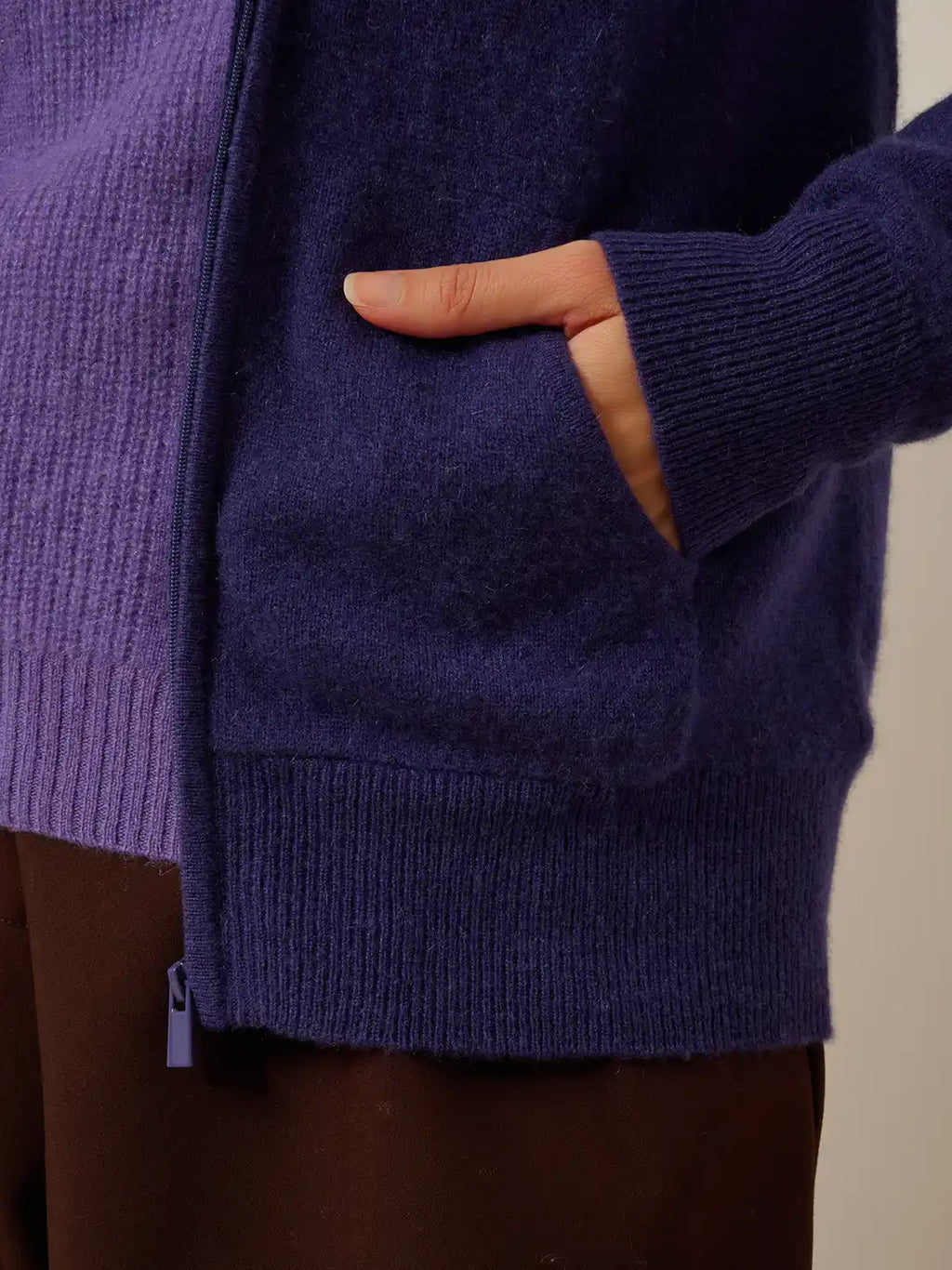 DEBBIE Gilet Zippé Capuche Violet
