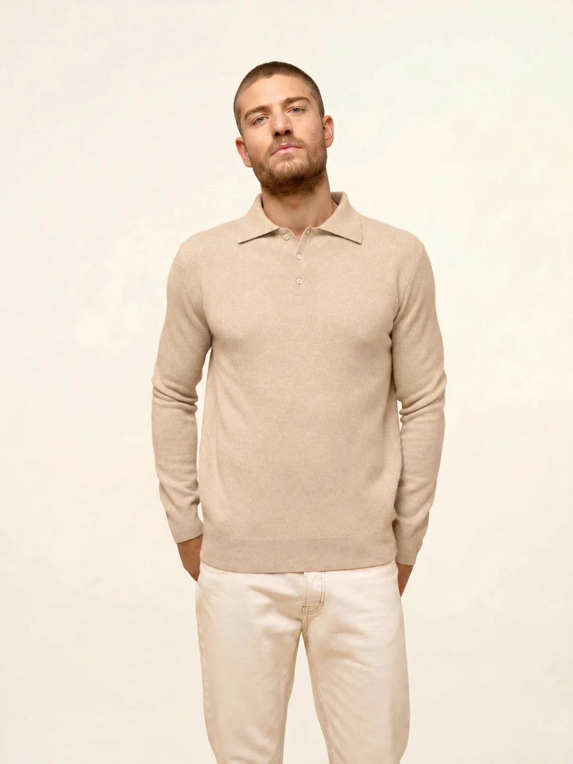 DOUGLAS Polo Long Sleeve Sand