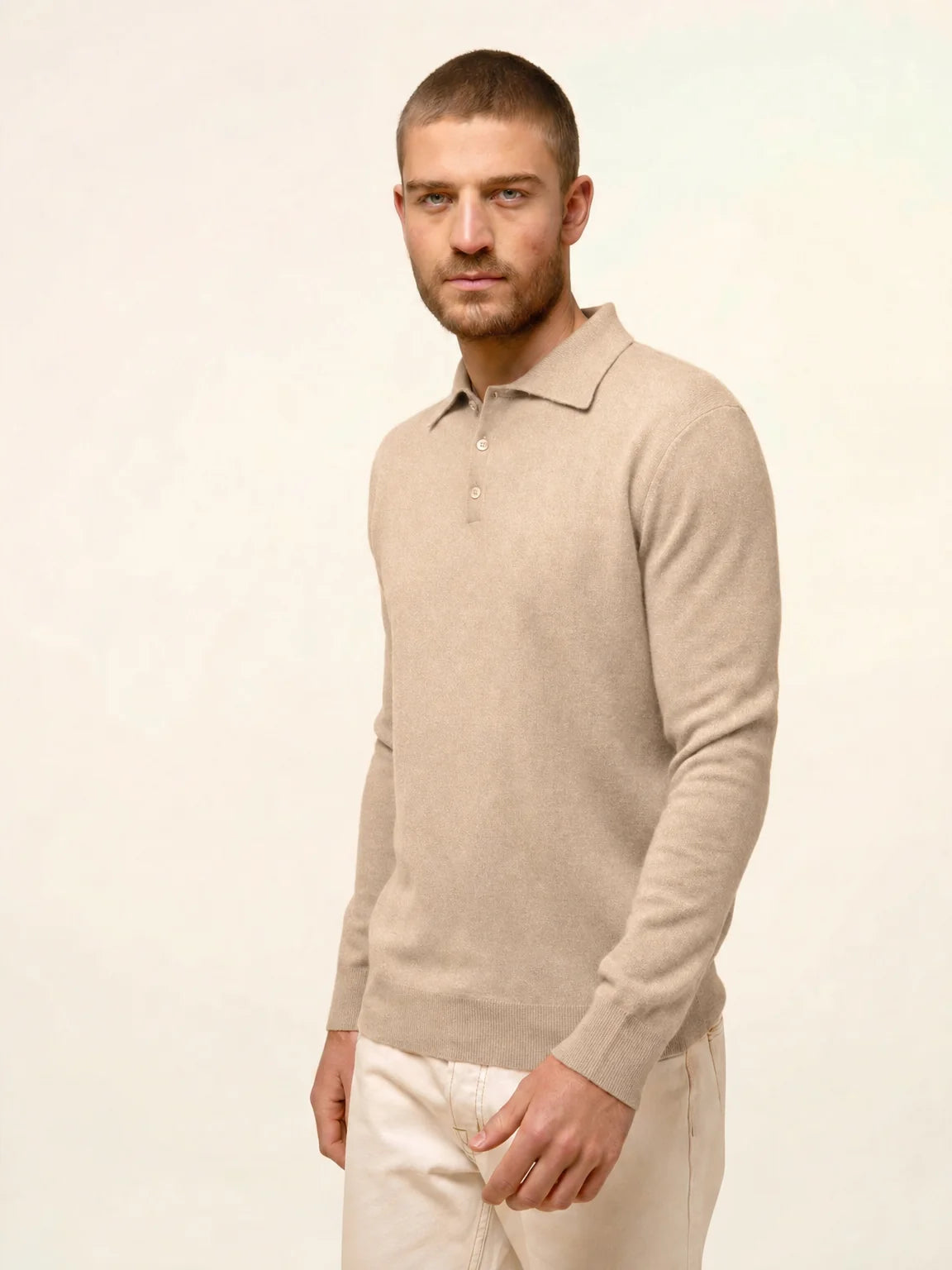 DOUGLAS Polo Long Sleeve Sand