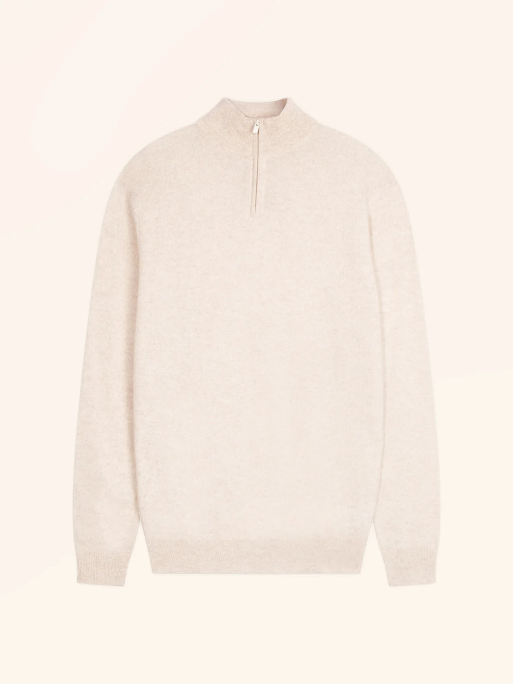 BRADLEY Pullover Truckerkragen Beige meliert