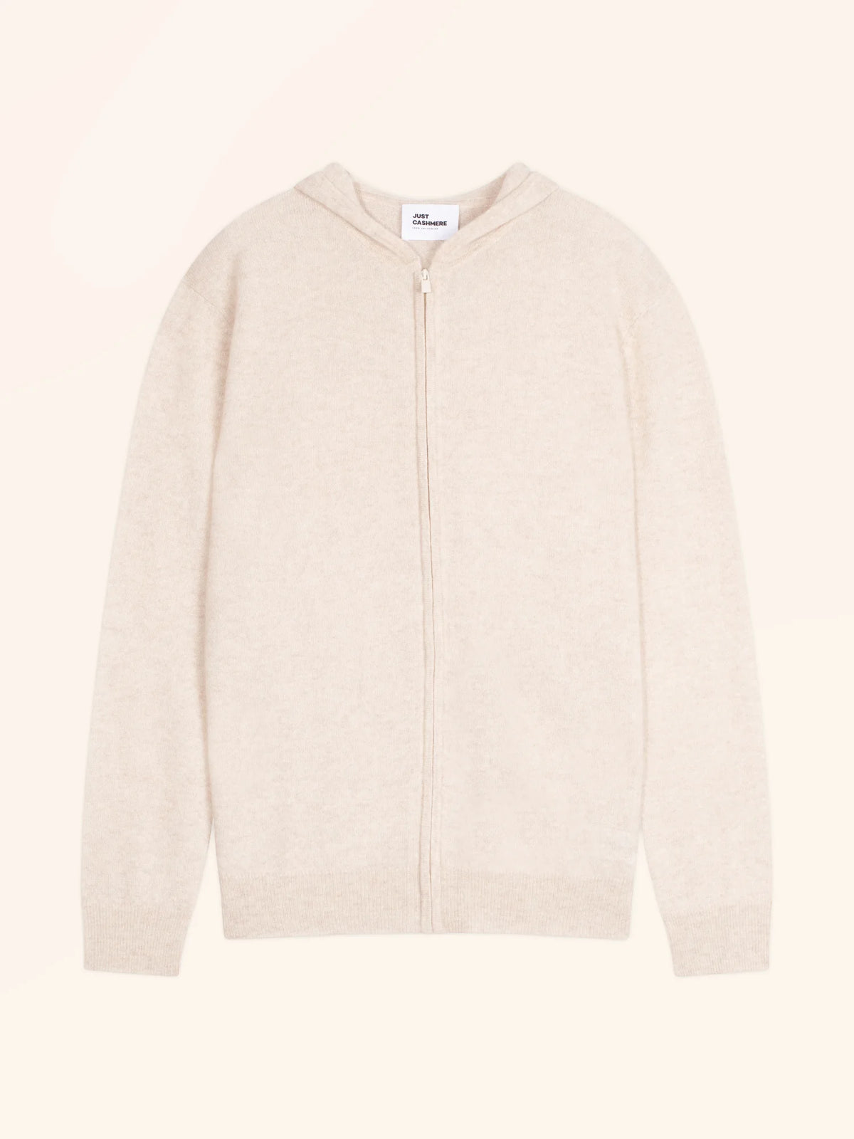 ELLIOT Gilet Zippé Capuche Beige Chiné
