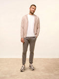 ELLIOT Gilet Zippé Capuche Beige Chiné