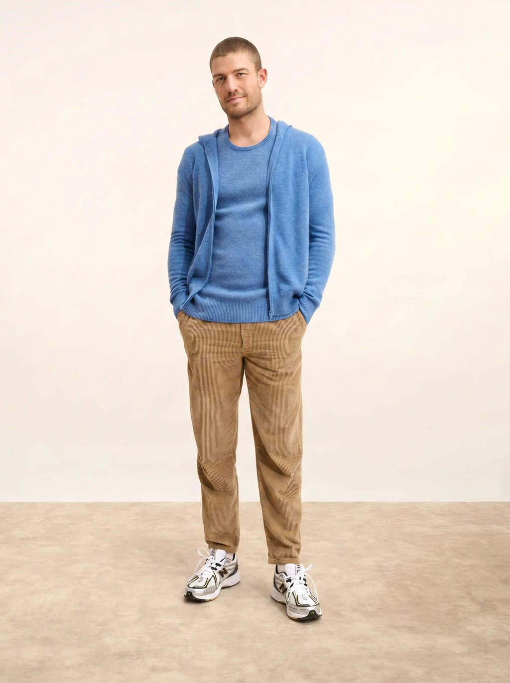 ELLIOT Weste mit Reißverschluss mit Kapuze Denimblau