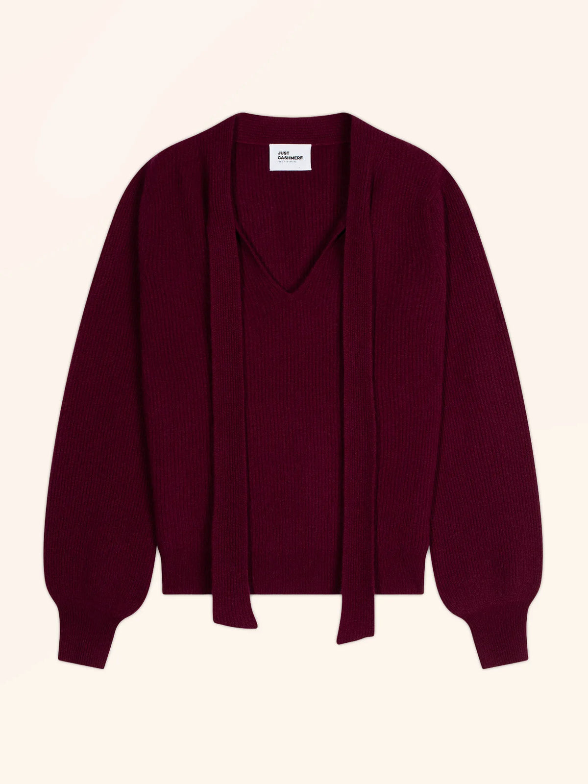 NOTY Pull Col Lavallière Bordeaux