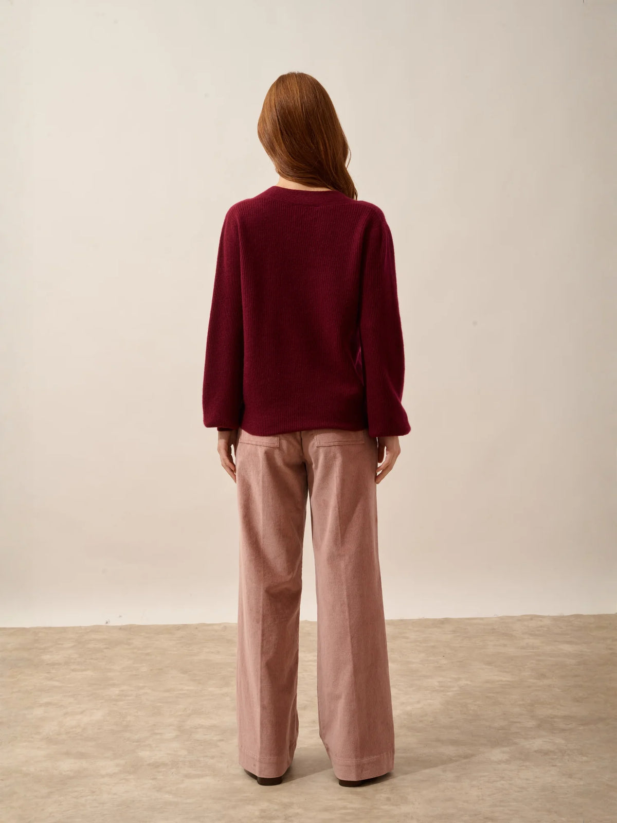 NOTY Pull Col Lavallière Bordeaux