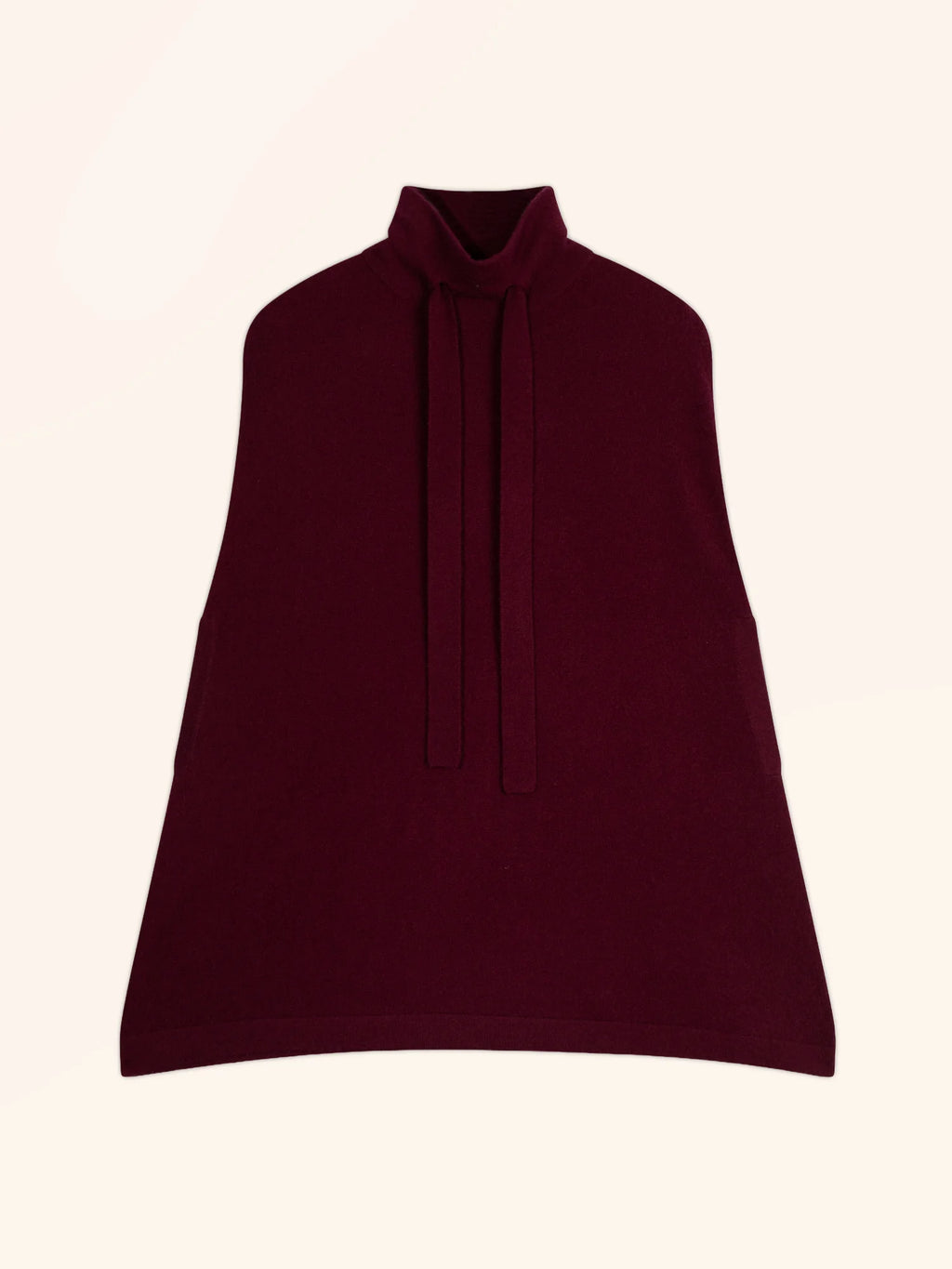 MIAMAR Cape Crew Neck Drawstring Burgundy