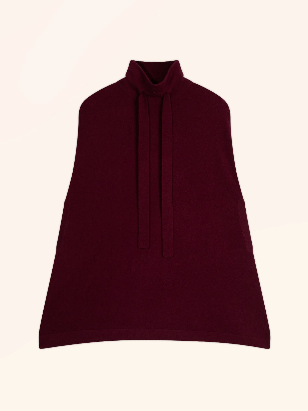 MIAMAR Cape Crew Neck Drawstring Burgundy