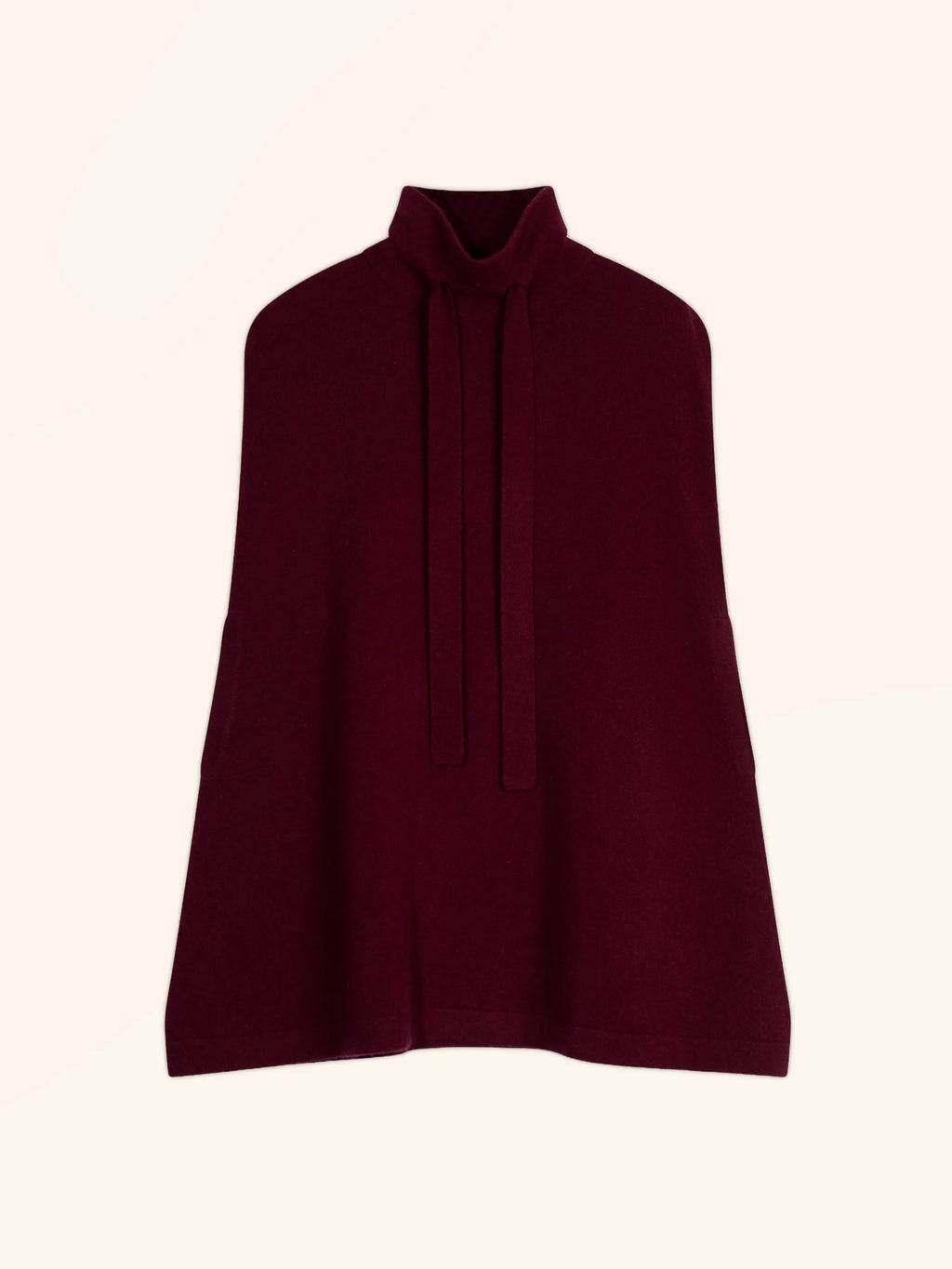 MIAMAR Cape Crew Neck Drawstring Burgundy