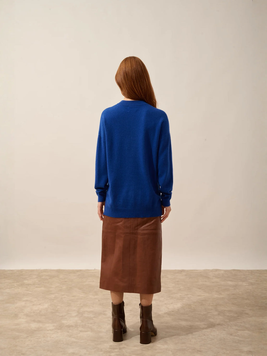 JOSPE Pull Col Rond Outremer