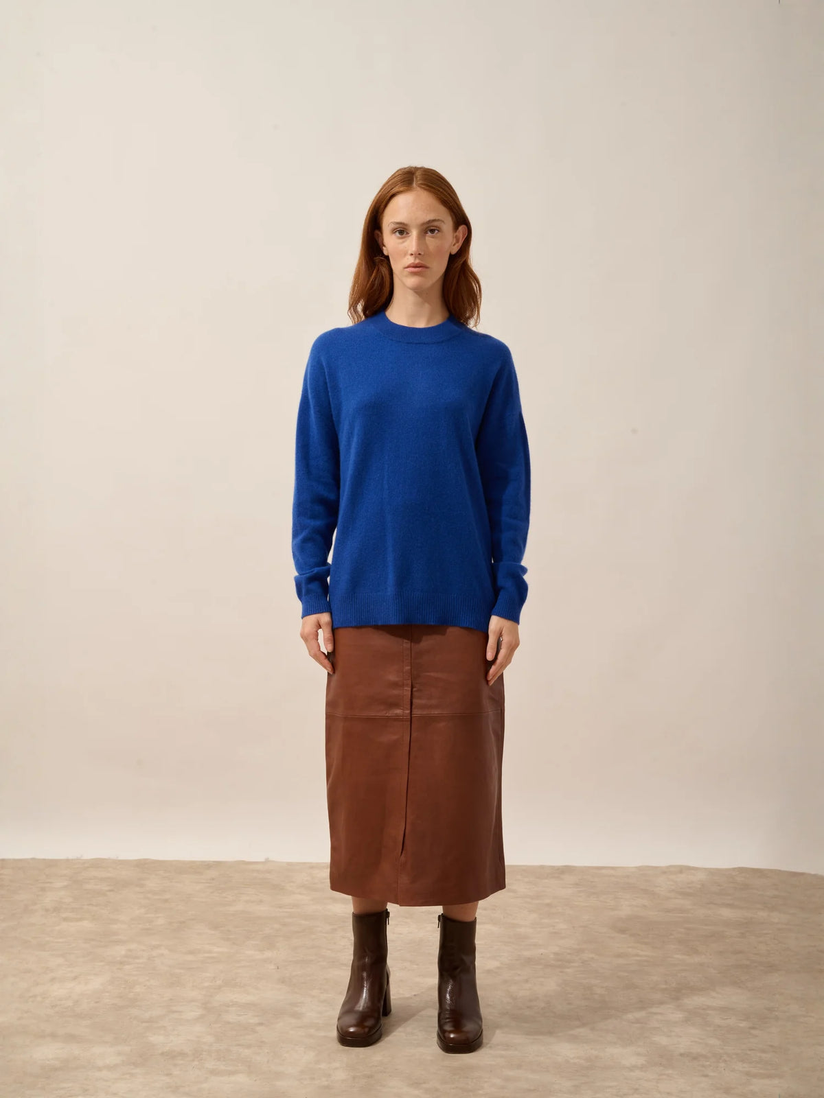 JOSPE Pull Col Rond Outremer