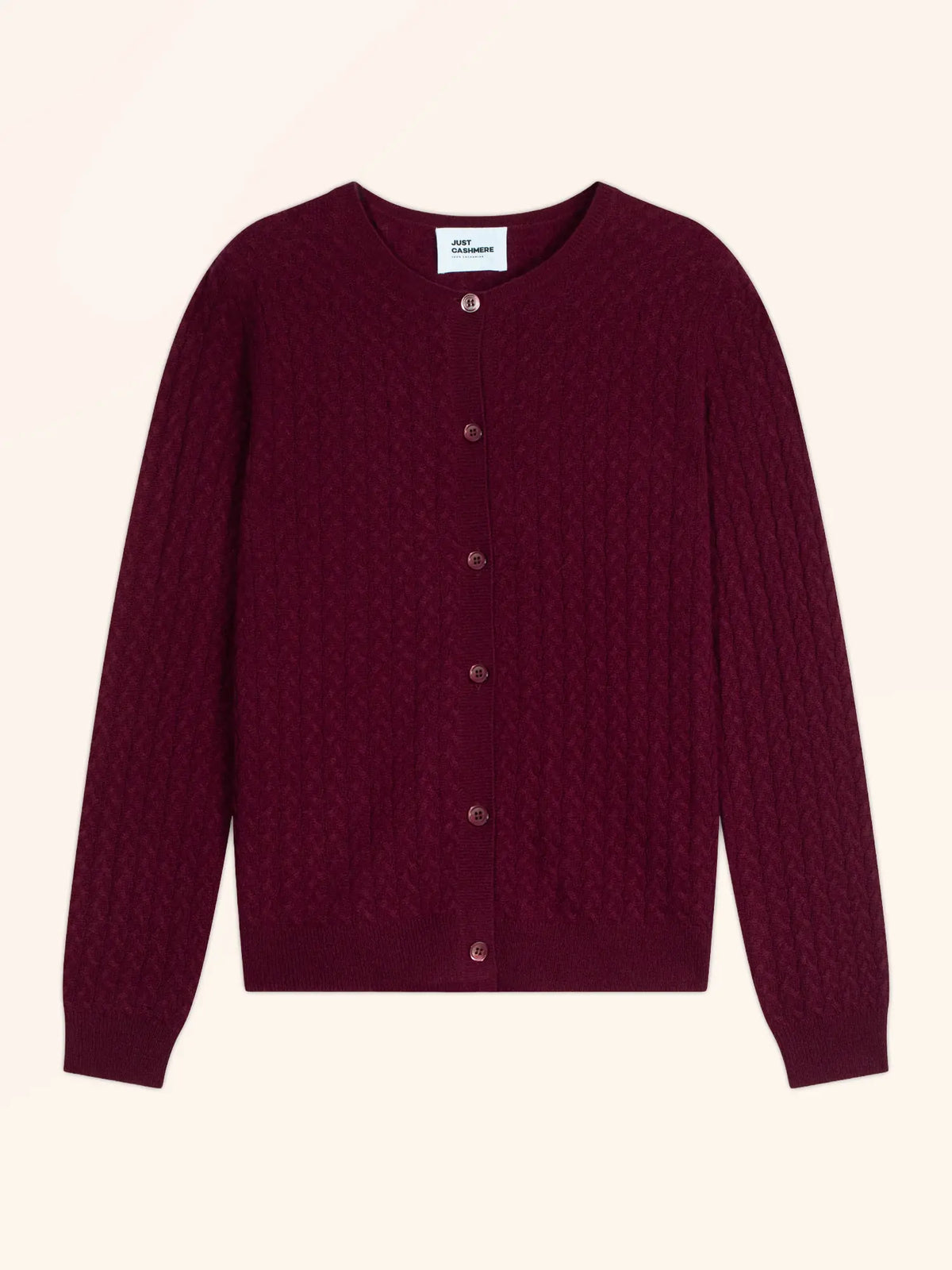 LAURA Cardigan Col Rond Bordeaux