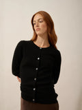 LAURA Cardigan Col Rond Noir