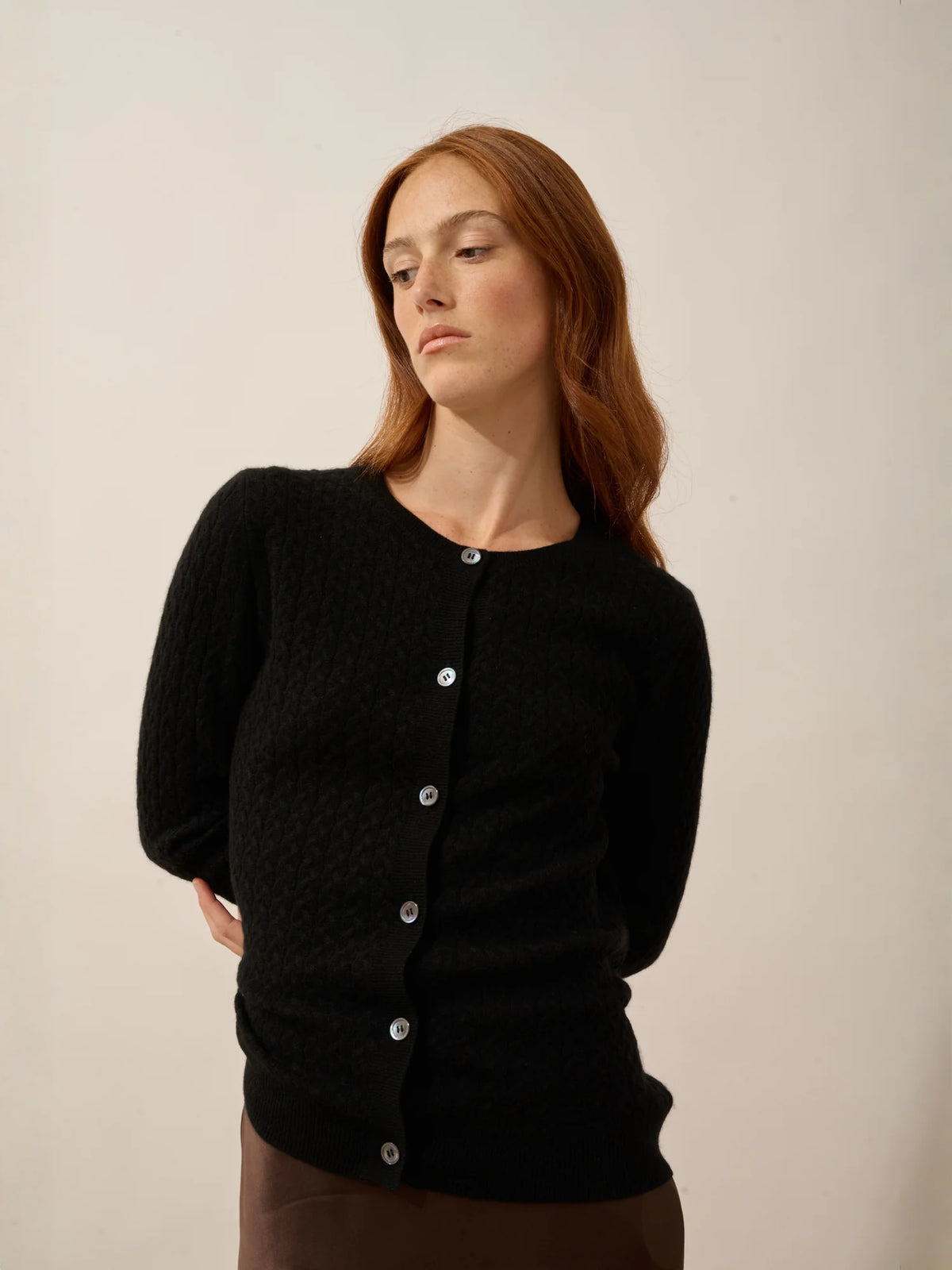 LAURA Cardigan Col Rond Noir