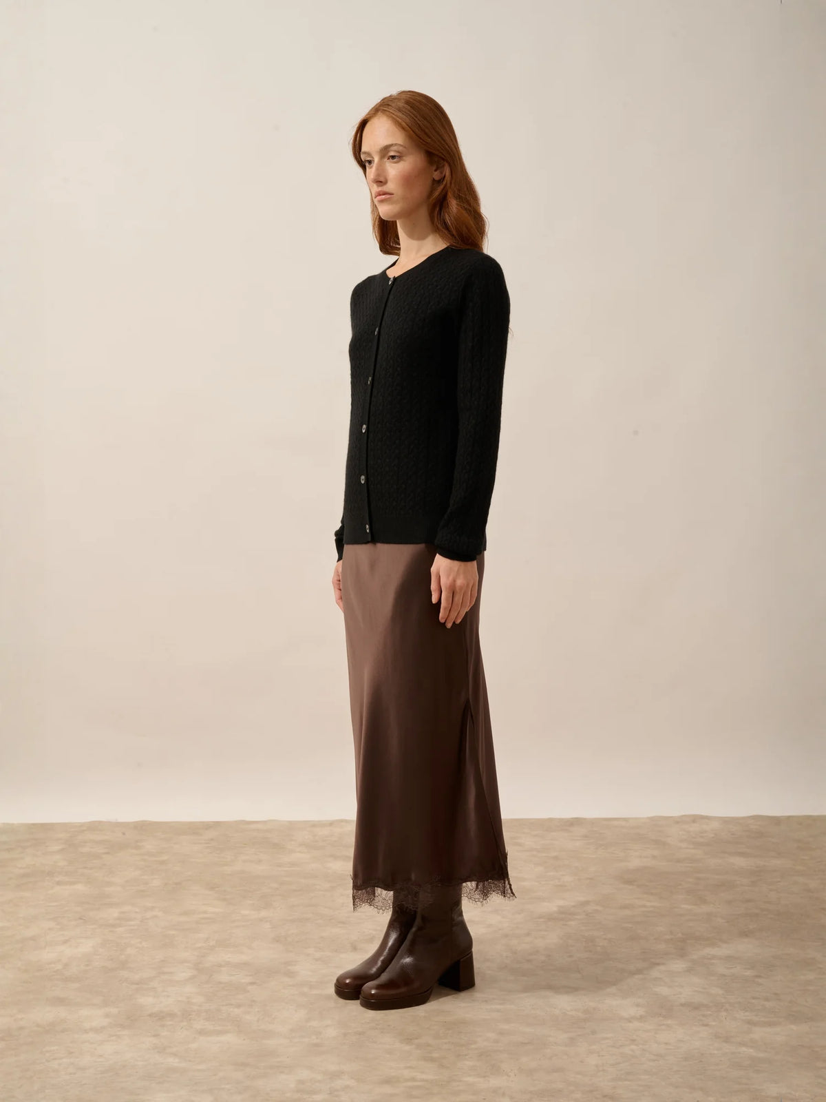 LAURA Cardigan Col Rond Noir
