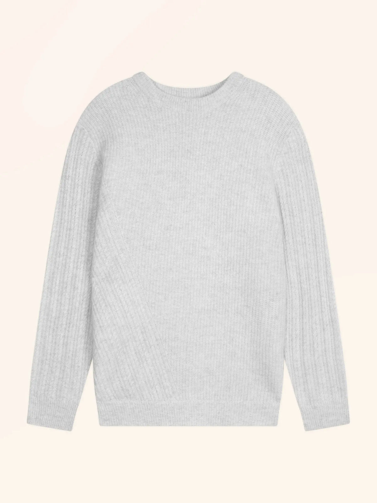 LUKKA Sweater Crew Neck 4 Ply Heather Pearl Grey
