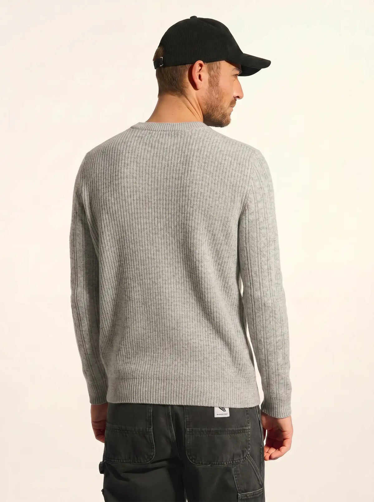 LUKKA Sweater Crew Neck 4 Ply Heather Pearl Grey