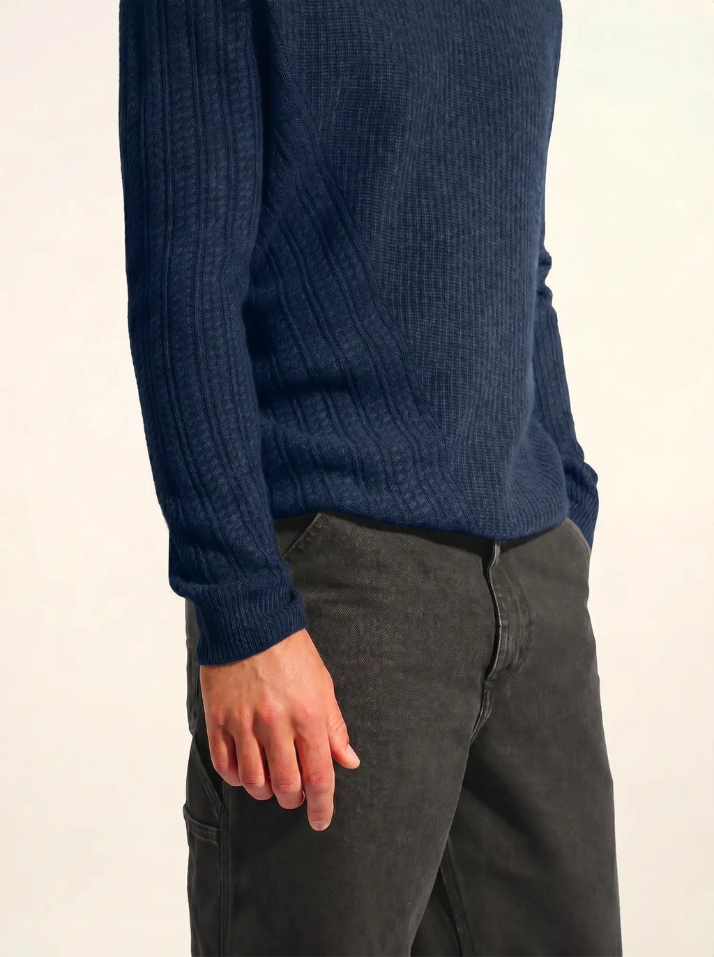 LUKKA Pullover Rundhalsausschnitt 4-fädig Mitternachtsblau