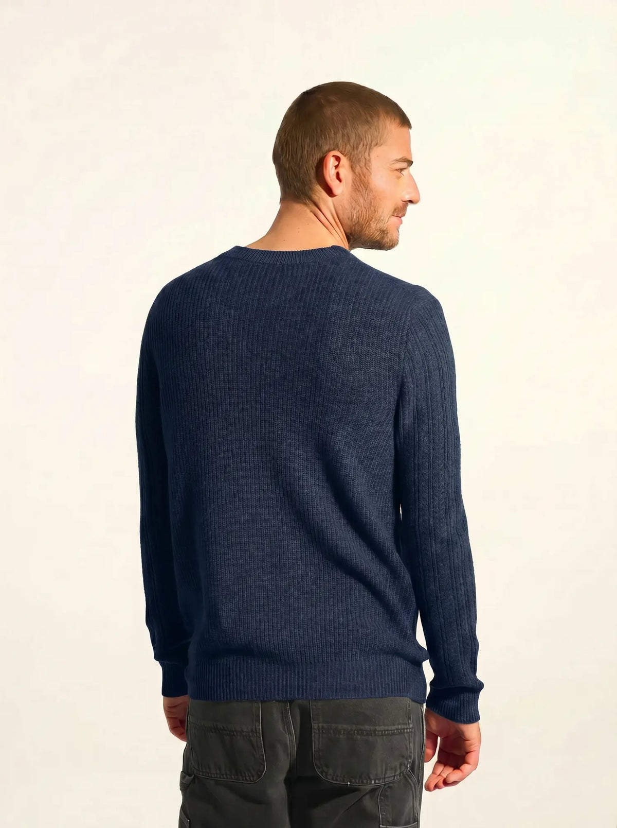 LUKKA Pullover Rundhalsausschnitt 4-fädig Mitternachtsblau