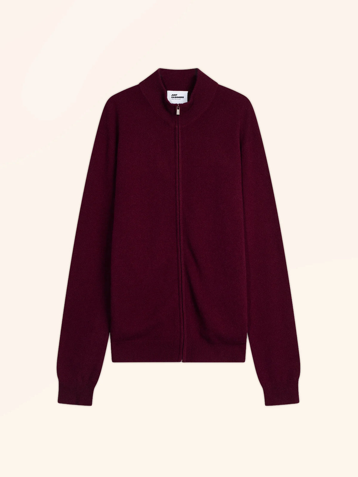LILOU Vest Zipped Mock Neck Burgundy