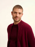 LILOU Vest Zipped Mock Neck Burgundy