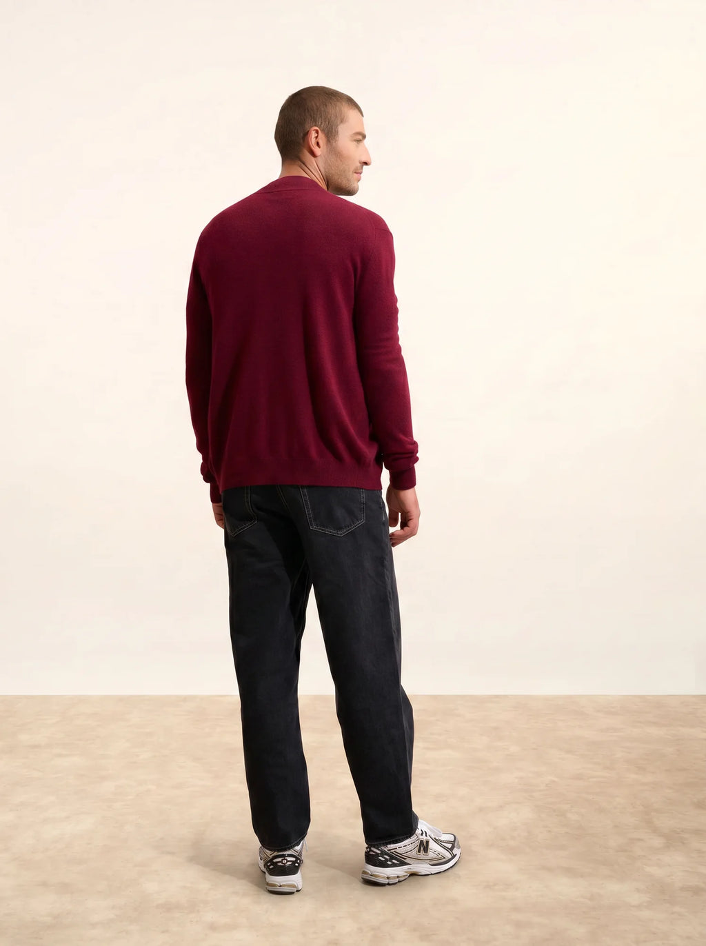 LILOU Vest Zipped Mock Neck Burgundy