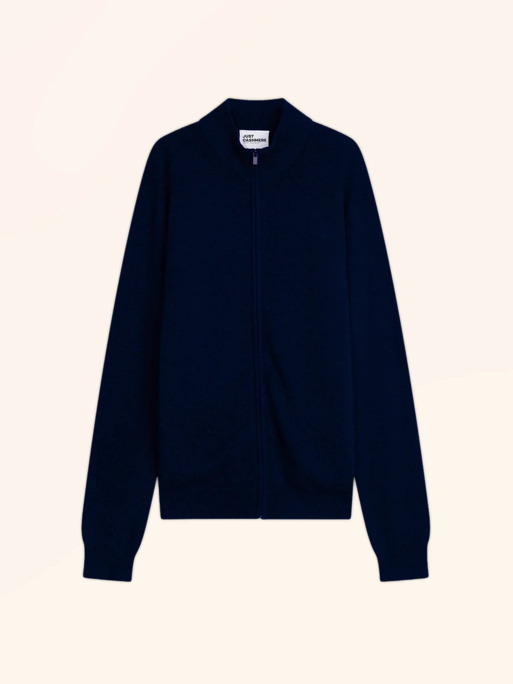LILOU Gilet Zippé Col Montant Bleu Marine