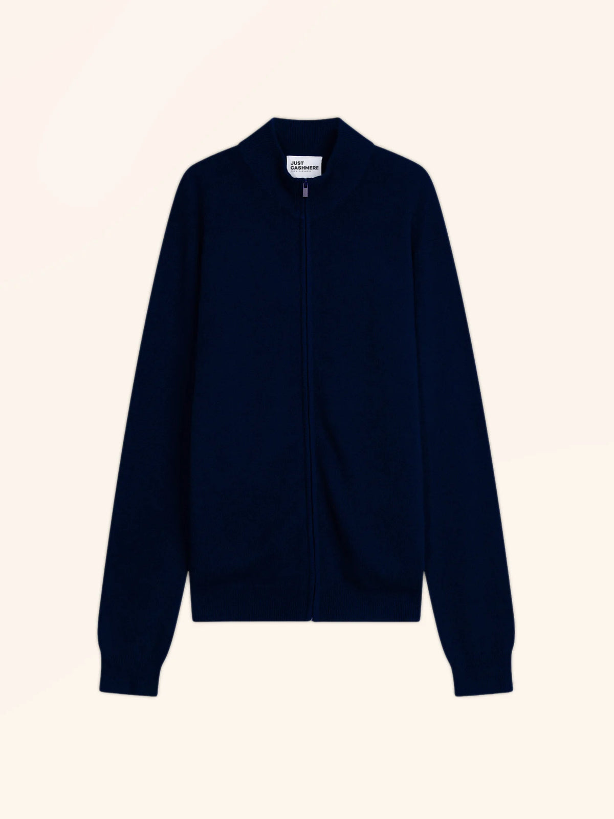 LILOU Gilet Zippé Col Montant Bleu Marine