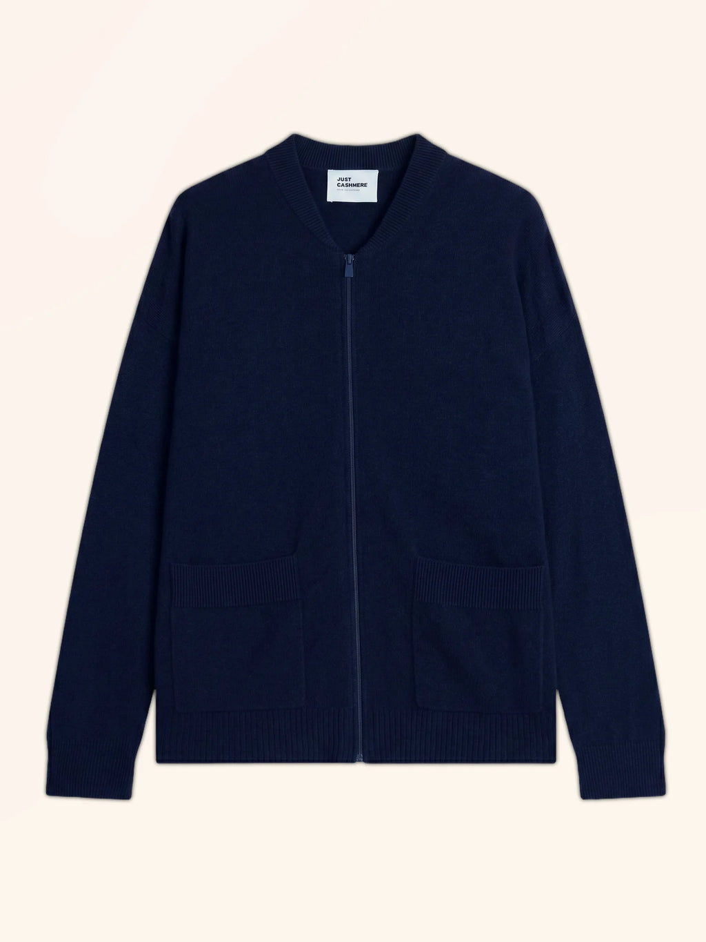 ERVIE Gilet Zippé Col Mao Bleu Marine
