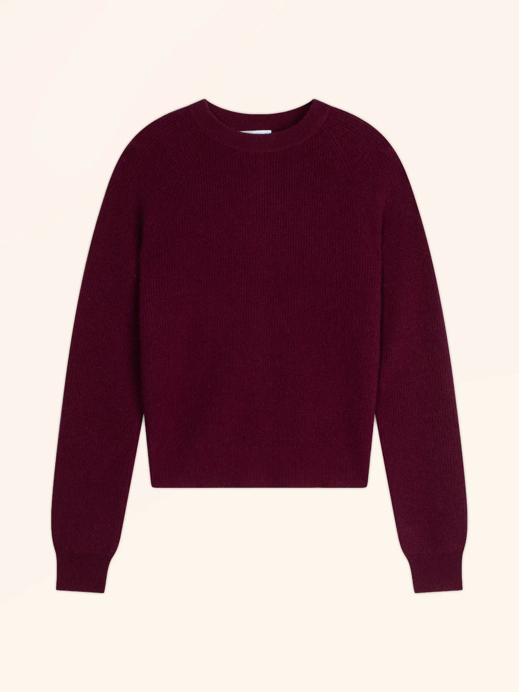 JONA Pullover Rundhalsausschnitt mit Reißverschluss hinten Bordeaux