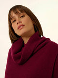 LOU Cape Turtleneck Sleeveless 4 Ply Burgundy