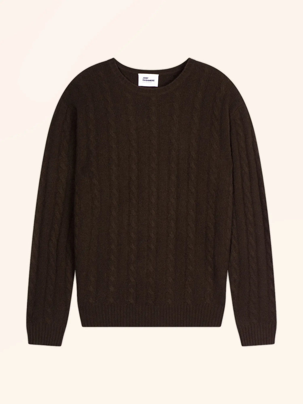 DARRI pull col rond 4 fils choco