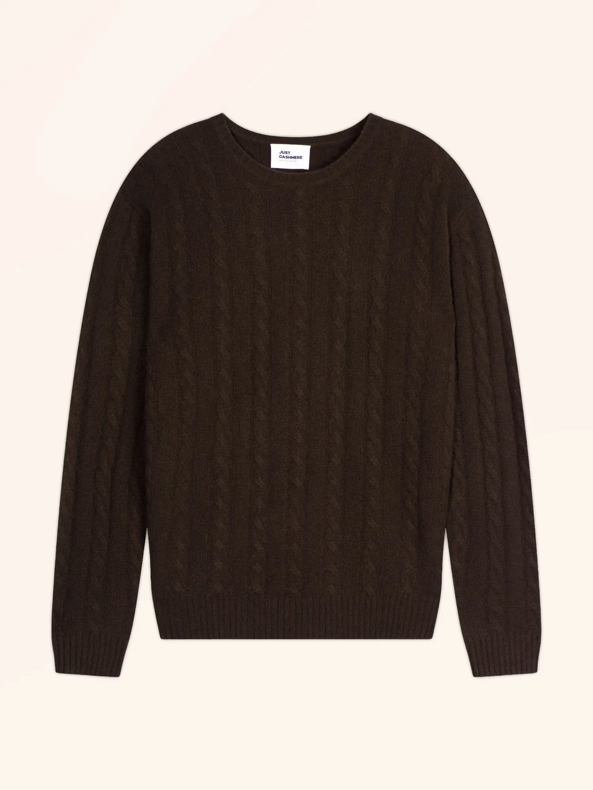 DARRI pull col rond 4 fils choco