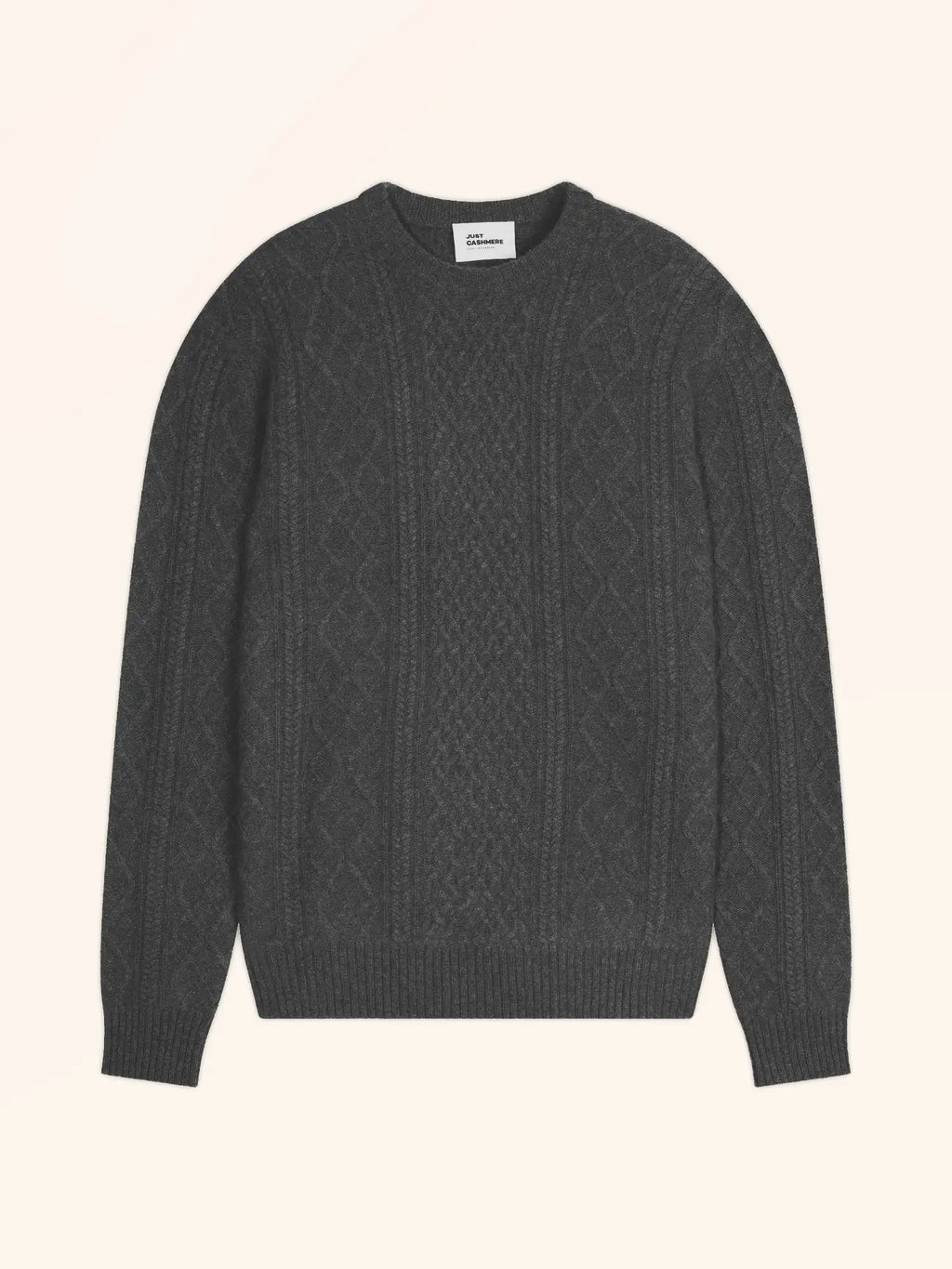 THURID pull col rond 4 fils anthracite chiné