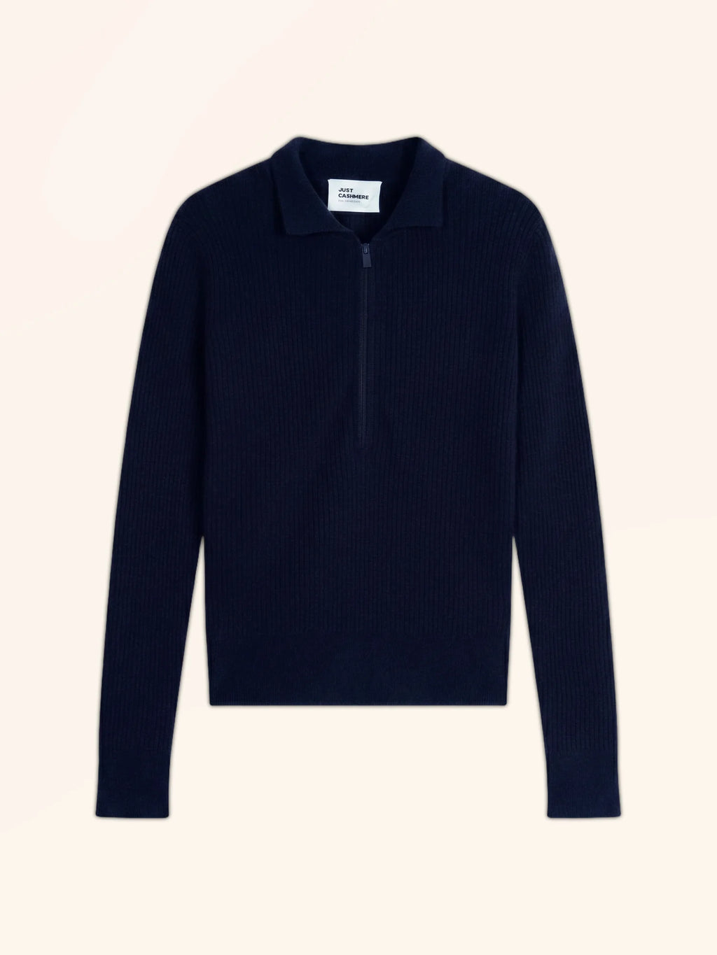 KRISTJAN Poloshirt Reißverschlusskragen langarm Marineblau