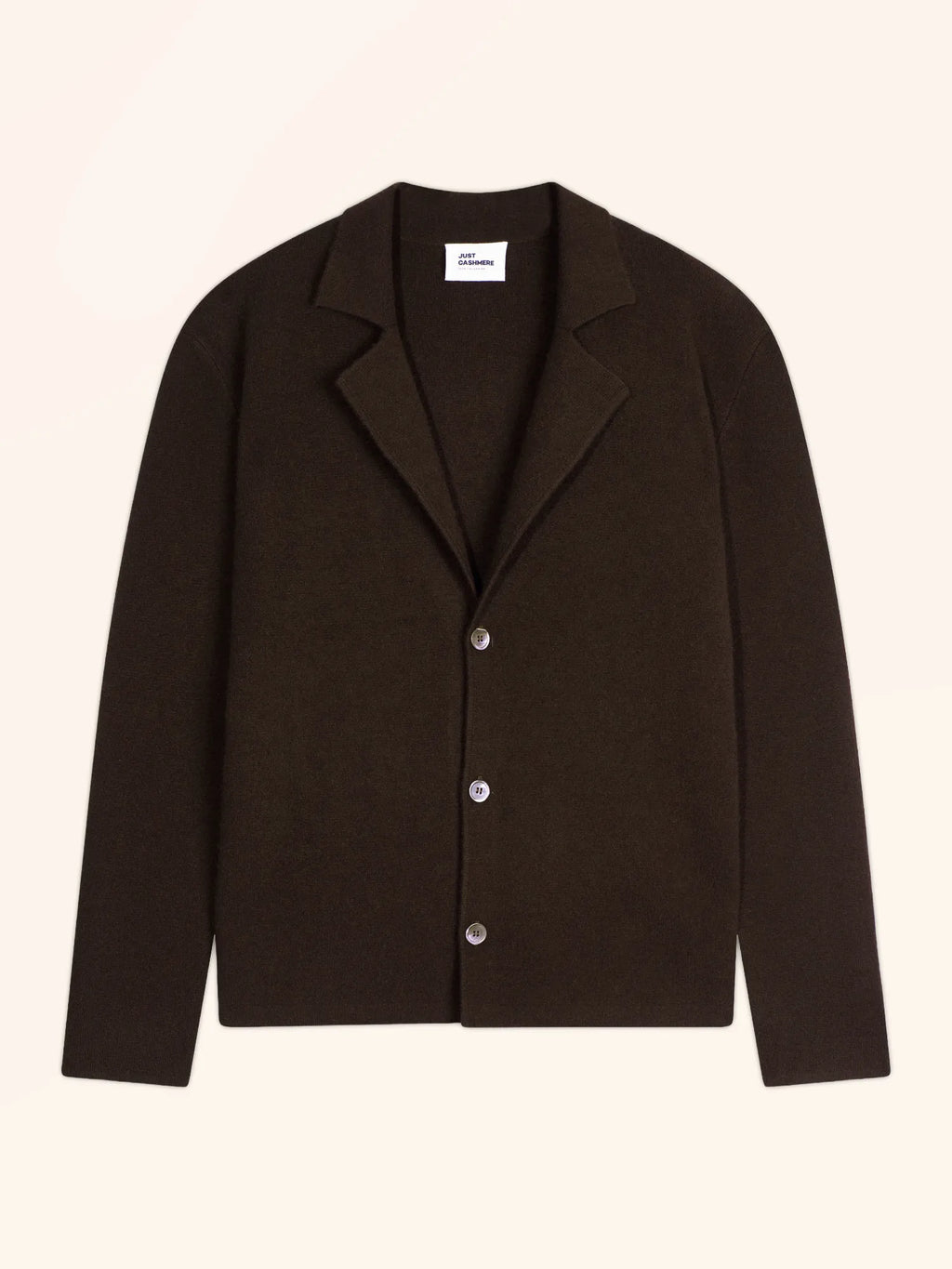 ALVAR veste boutonnée col tailleur choco