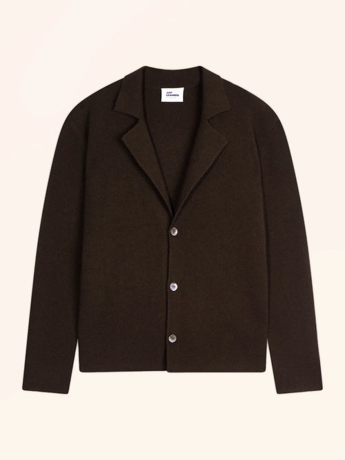 ALVAR veste boutonnée col tailleur choco