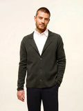 ALVAR veste boutonnée col tailleur kaki chiné