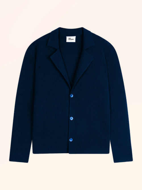 ALVAR veste boutonnée col tailleur minuit