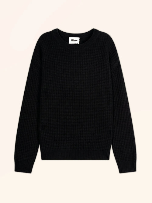 ASSAM Sweater Crew Neck 6 Ply Black