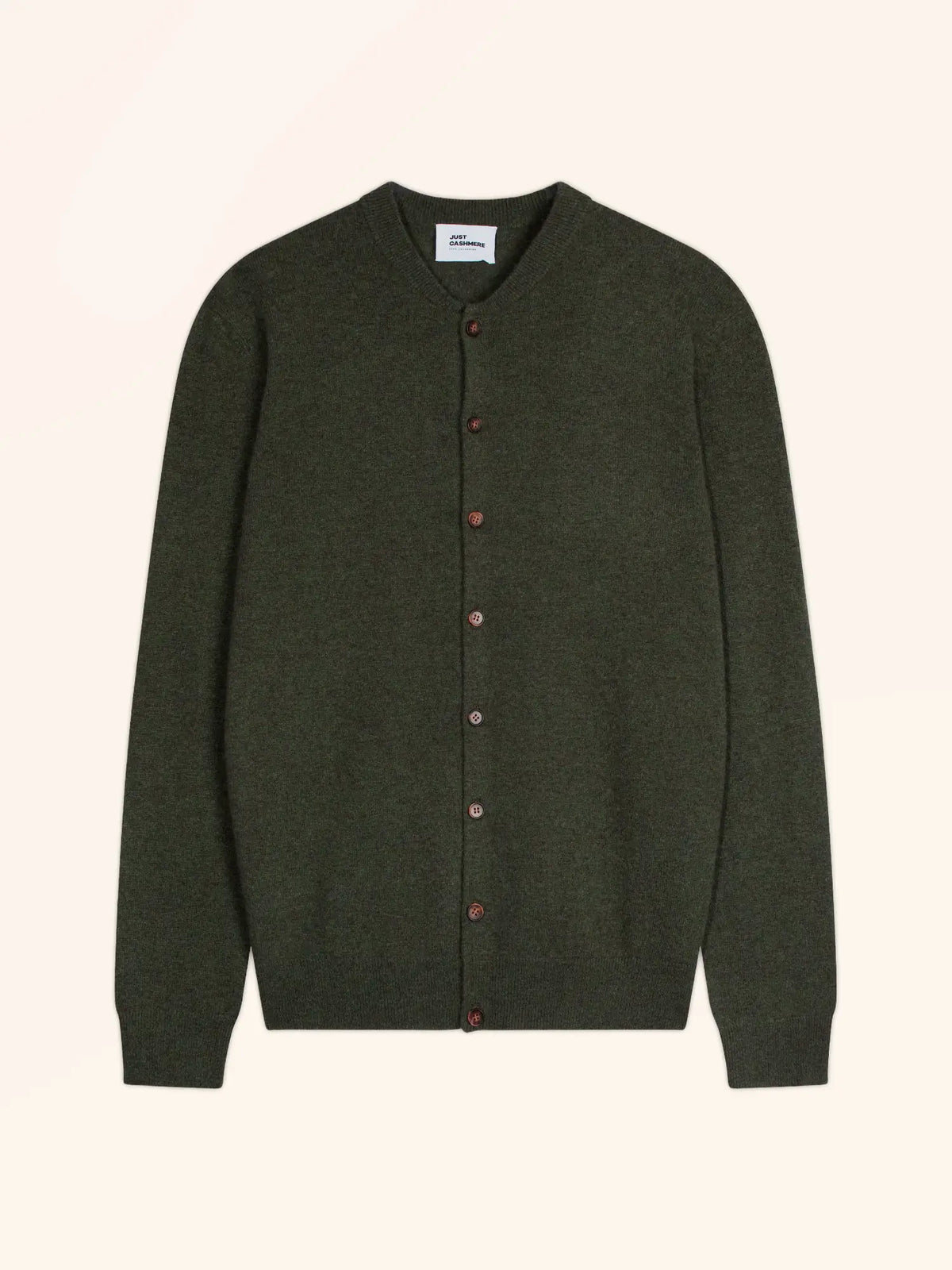 ANAIS cardigan col rond kaki chiné