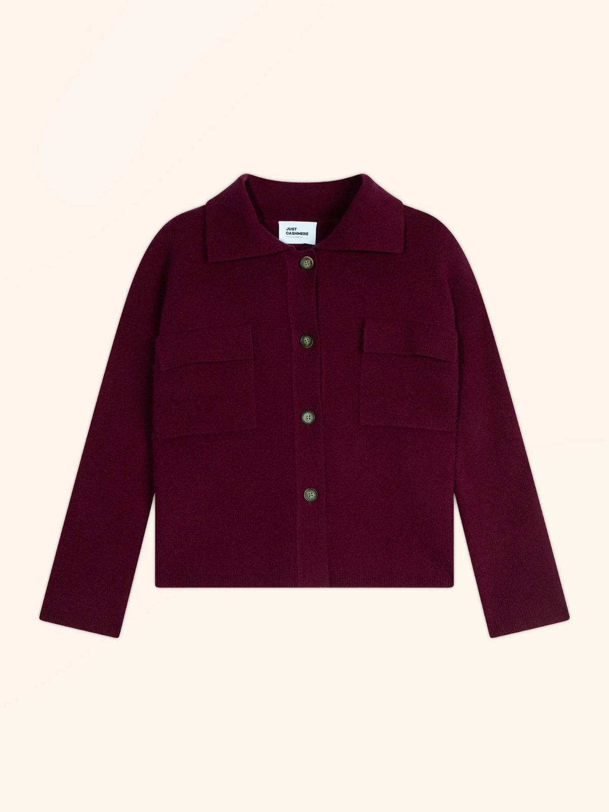 HEKLA Veste Boutonnée Col Chemise Bordeaux