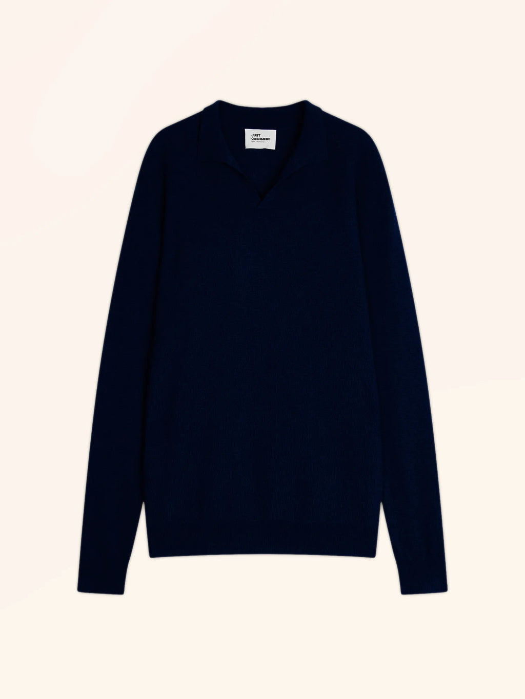 NOAH Pull Col Polo Ouvert Bleu Marine