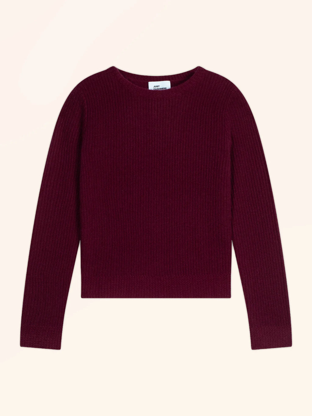 SIGRUN Pull Col Rond 4 Fils Bordeaux