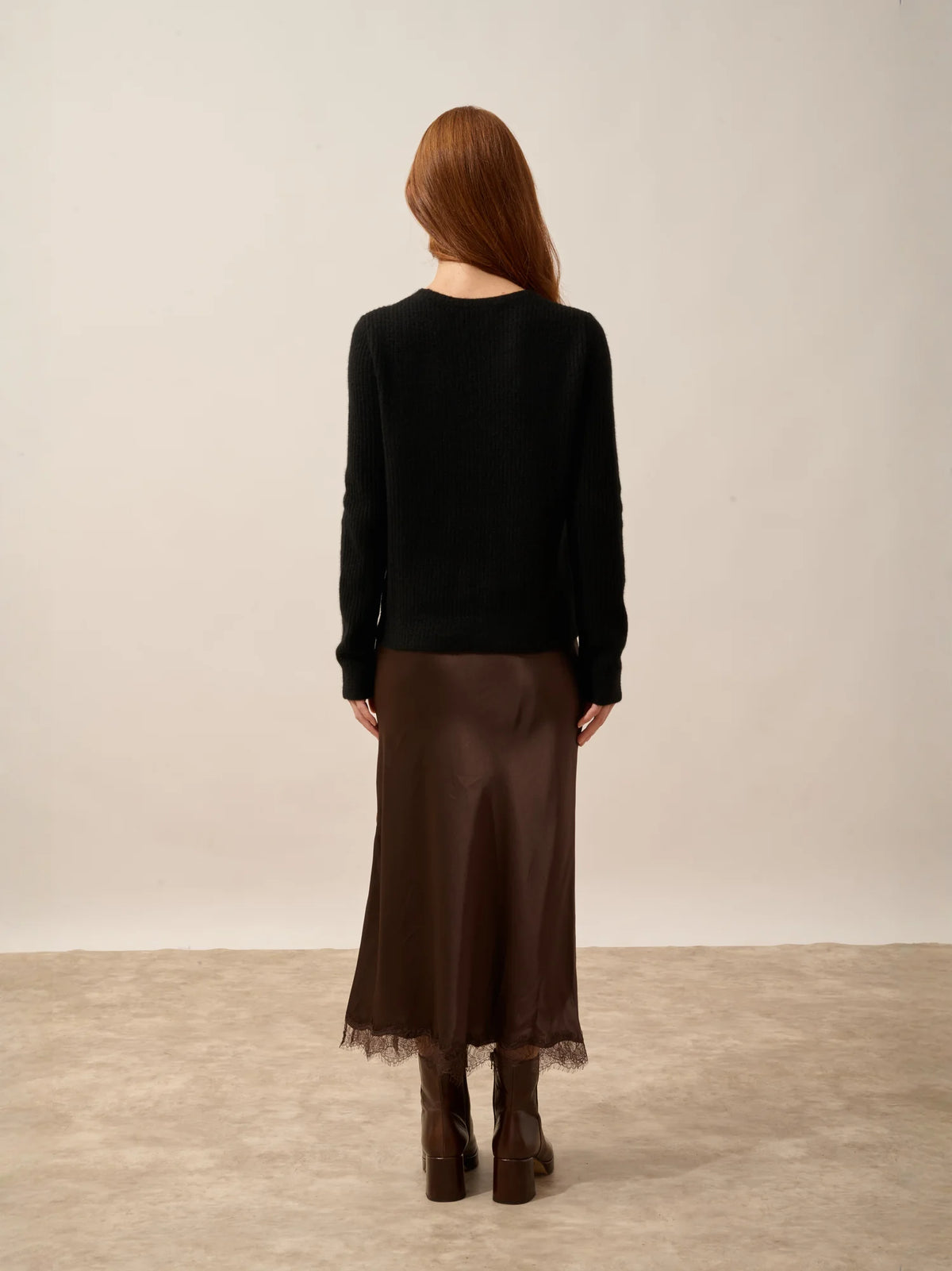 SIGRUN Sweater Crew Neck 4 Ply Black