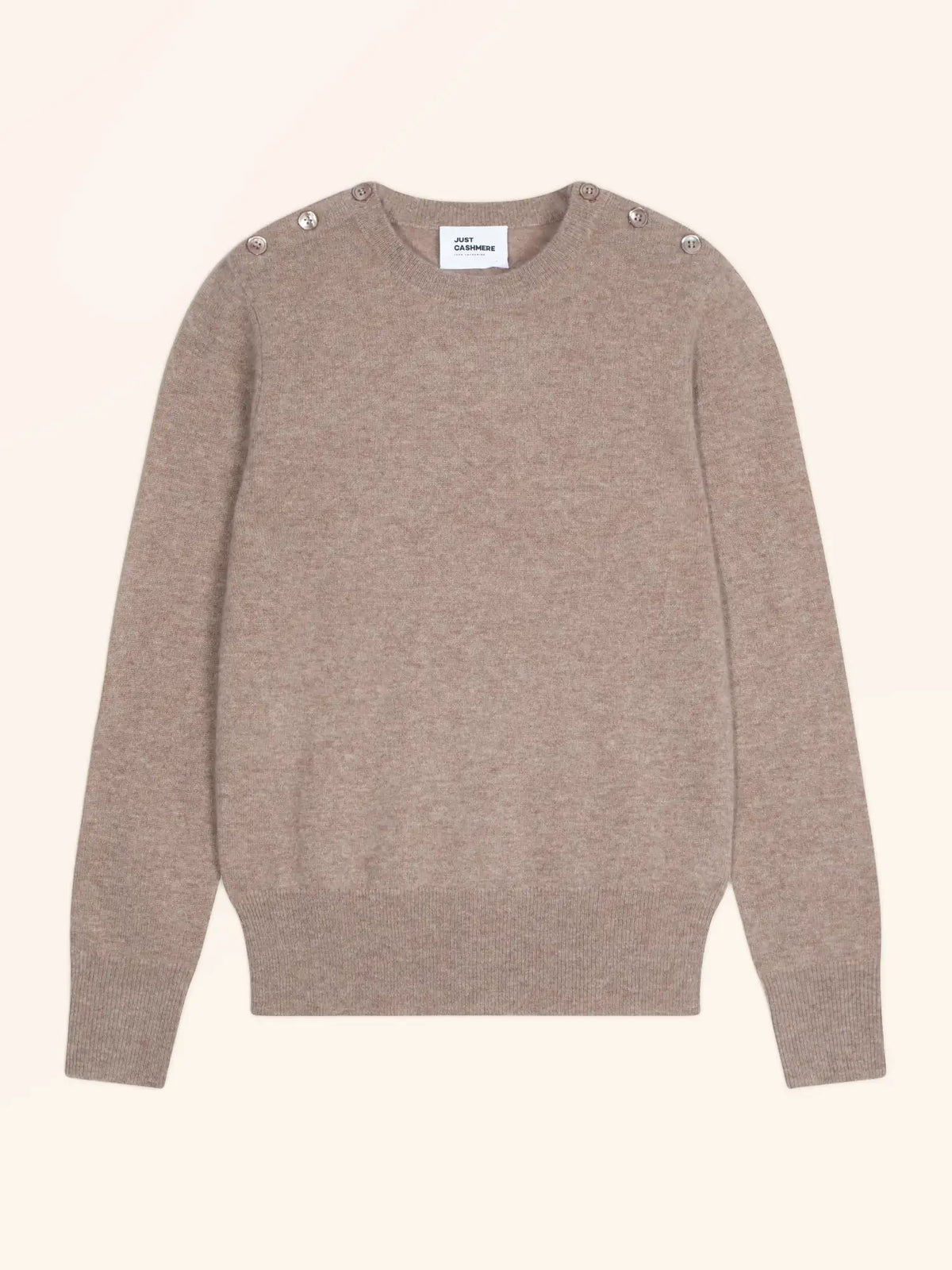 JEANNE Sweater Crew Neck Sailor Light Heather Taupe