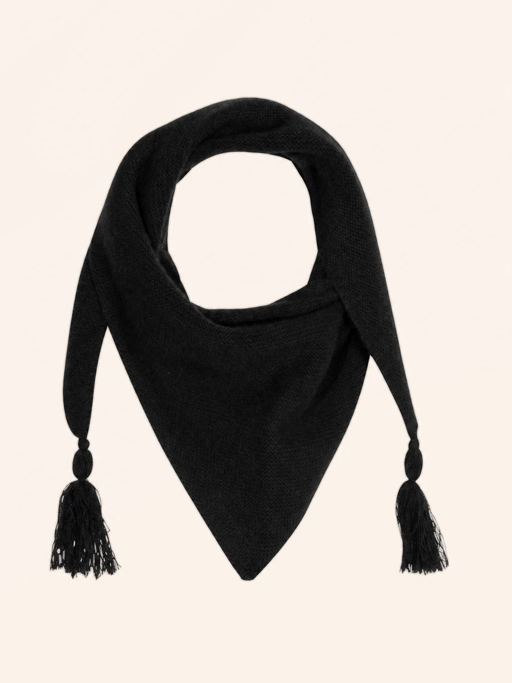 LIMA Écharpe Triangle avec Franges 4 Fils Noir