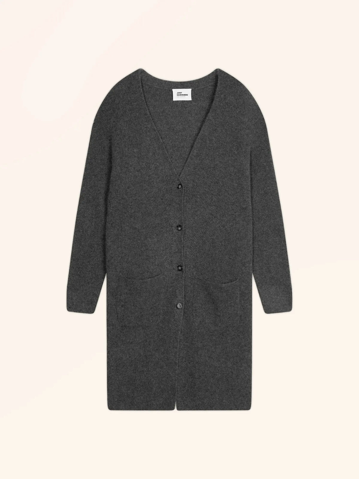 DACHE Cardigan Long Col V Anthracite Chiné