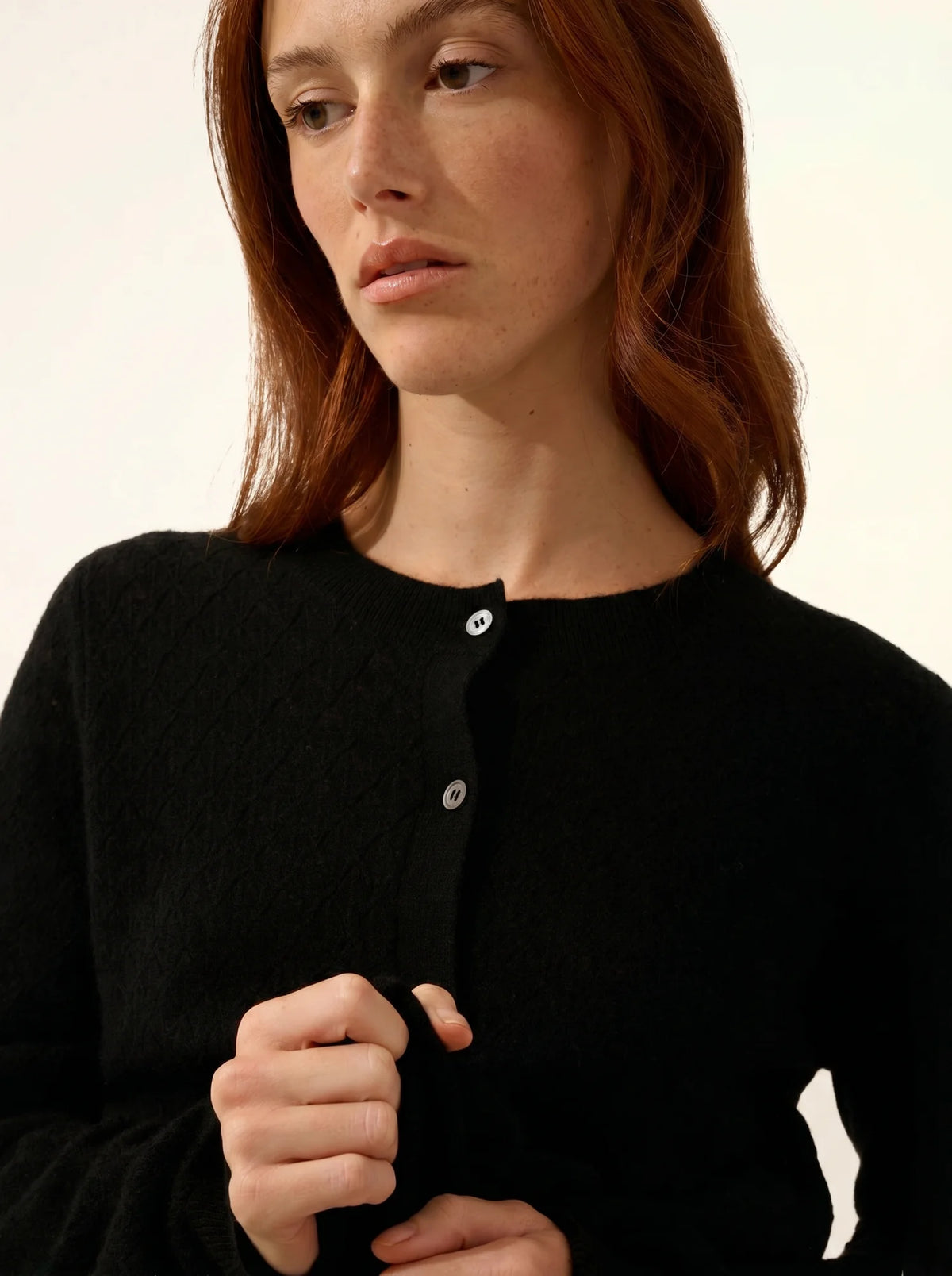 CIMBA Cardigan Col Rond Noir