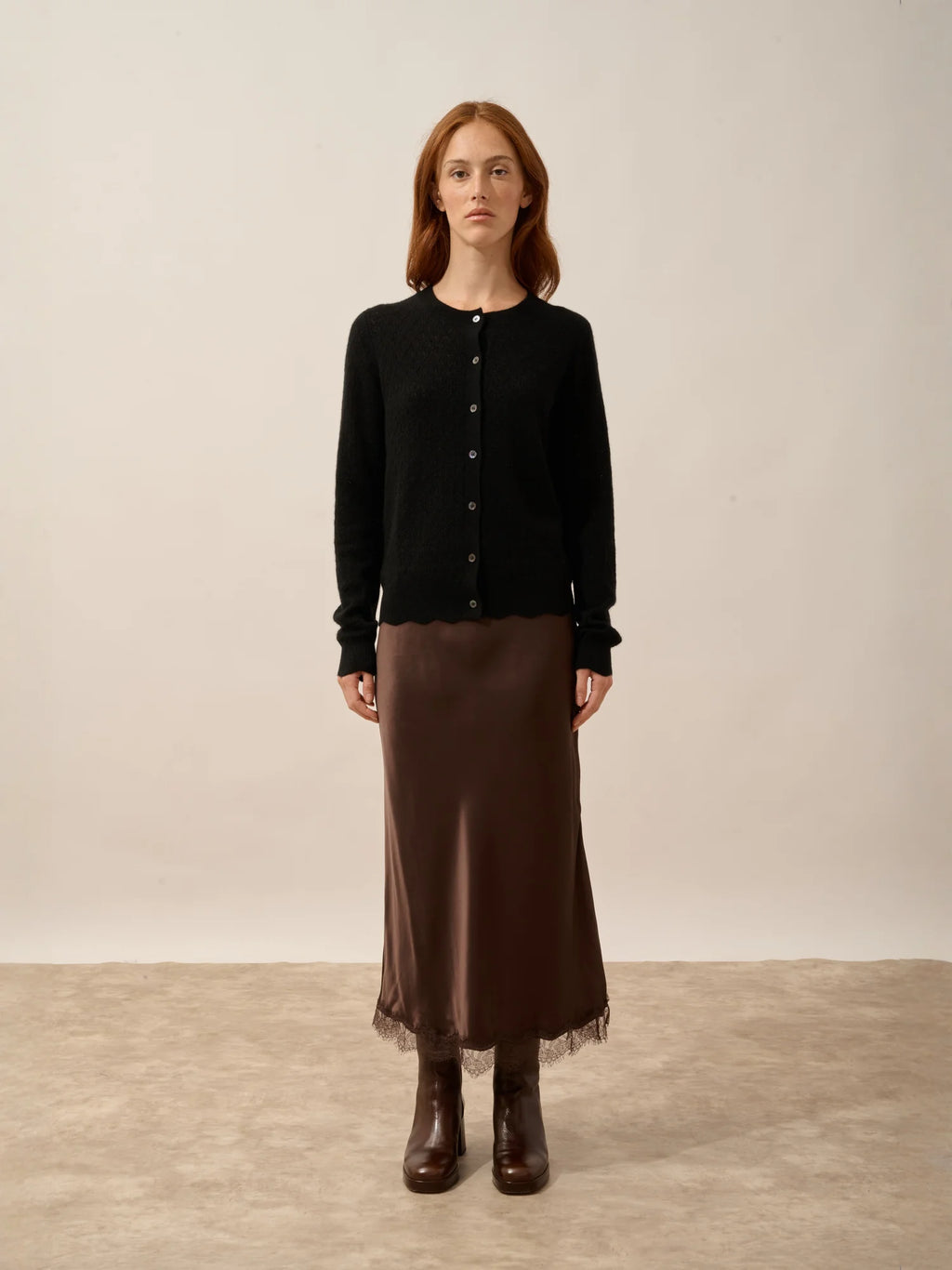 CIMBA Cardigan Crew Neck Black