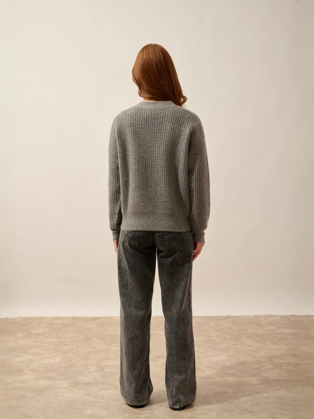CLARA Cardigan V-Neck 6 Ply Heather Flannel